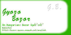 gyozo bozor business card